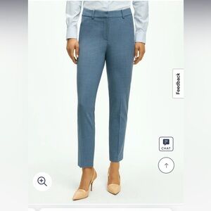 Brooks Brothers Essentials Stretch Wool Slim Ankle Pants